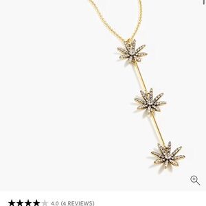 J CREW Daisy Gold Floral Pendant Adjustable‎ Necklace